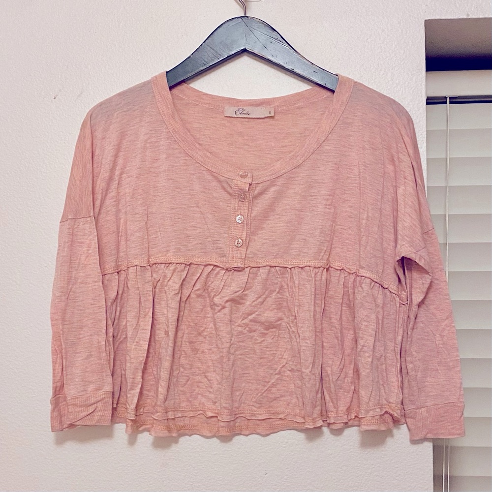 Pastel Ruffle Babydoll Blouse